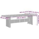  11-dijelni vrtni bistro set od poliratana s jastucima sivi | shoptok.hr