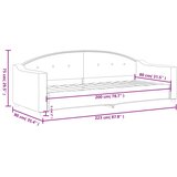  Dnevni krevet tamnosivi 80 x 200 cm od tkanine | shoptok.hr