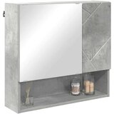 vidaXL Ogledalna omara Betonsko siva 59 x 17 x 55 cm Konstruiran les | Shoptok.si