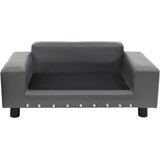 SOFA za pse siva 81 x 43 x 31 cm od pliša i umjetne kože | shoptok.hr