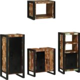 vidaXL Komplet pohištva za kopalnico 4 pcs Trden recikliran les | Shoptok.si