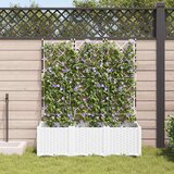 Vrtna saksija 3 pcs Bijeli 120 x 40 x 143 cm Plastika | Eponuda.ba