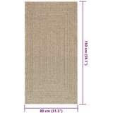  Tepih ZIZUR bež 80 x 150 cm s izgledom jute unutarnji i vanjski | shoptok.hr