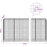  Gabion s žicom debljine 3,5 mm i mrežom 5x10 cm 700x100x200 cm | shoptok.hr