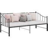 Maison Chic Izvlečni Posteljni okvir - Enojna postelja - Postelja za odrasle črn iz kovine 90x200 cm-J16, (21774295) | Shoptok.si