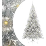  Umjetna preddekorirana božićna jelka srebrna 240 cm PET | Shoptok.si