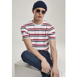 Urban Classics yarn dyed skate stripe tee white/red/midnightnavy Cene