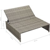  Vrtna sedežna garnitura z blazinami 5-delna poli ratan siva, (20679804) | Shoptok.si