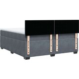  Krevet s oprugama i madracem tamnosivi 200x200 cm baršunasti | shoptok.hr