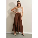 Bigdart Skirt - Brown - Maxi