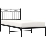  Metalni okvir za krevet s uzglavljem crni 90x190 cm | Eponuda.com