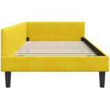  Kutni okvir kreveta s uzglavljem Žuta 90 cm x 200 cm Baršun | shoptok.hr