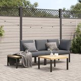 vidaXL 3-dijelni set vrtnih sofa s jastucima crni aluminijski Cijene