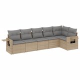  The Living Store Vrtna sedežna garnitura 6-delna z blazinami bež poli ratan - Vrtna Sedežna Garniture, (21452471) | Shoptok.si