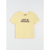 Sinsay Pamučna majica s natpisom Lost In Paradise | shoptok.hr