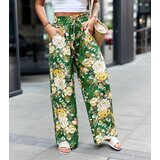 Gemre Green wide floral trousers Cosimo | Shoptok.si