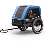 Klarfit Goldie S, kolesarska prikolica za pse, 130 l, za majhne/srednje pse, poliestrska mreža, pokrovi oken | Shoptok.si