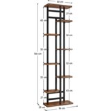 Kondela Kovinsko stojalo za rože, črna/rustikalni les, LEDOR TIP 4 | Shoptok.si