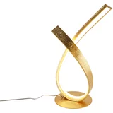 PAUL NEUHAUS Design namizna svetilka zlata 38,5 cm z LED in zatemnilnikom - Belinda