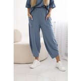 Kesi Włoski Cotton set blouse + trousers light denim | shoptok.hr