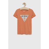 Guess Otroška kratka majica oranžna barva | Shoptok.si