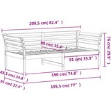 vidaXL Dnevni krevet voštano smeđi 90 x 190 cm od masivne borovine | shoptok.hr