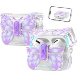 INF Kompatibilno ohišje Butterfly TPU za Apple AirPods 4 - odporen na praske Purple, (5000090467) | Shoptok.si