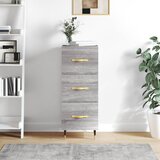 vidaXL Komoda siva sonoma 34,5x34x90 cm inženirski les Cene