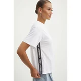 Karl Lagerfeld Bombažna kratka majica ženska, bela barva, 245W1703