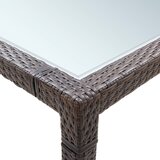  Vrtni blagovaonski stol smeđi 200 x 200 x 74 cm od poliratana | shoptok.hr