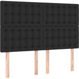  Box spring postelja z vzmetnico črn 140x190 cm umetno usnje, (20723368) | Shoptok.si