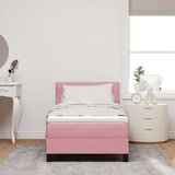 vidaXL Krevet s madracem s oprugama Roza 90x200 cm Baršun | shoptok.hr