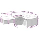 vidaXL 10-dijelni set vrtnih sofa s jastucima bež od poliratana | shoptok.hr