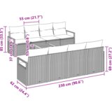 9 Komadni Vrtni Sofa Set s Jastucima Bež Poliratanski Akacija | shoptok.hr