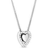 Vuch Ženska ogrlica Lunira Silver sa srcem i cirkonima, 44 cm Slike