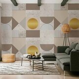  Foto tapeta - Beige and Gold Geometric Pattern 150x105 Premium | shoptok.hr
