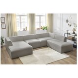 Bobochic Paris Svijetlo siva kutna garnitura od bouclé tkanine (s desnim kutom/u obliku slova "U") Megeve – | shoptok.hr
