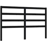  Uzglavlje za krevet crno 126 x 4 x 100 cm od masivne borovine | shoptok.hr