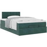  Otomanski krevet s madracem tamnozeleni 120x200 cm baršunasti | shoptok.hr