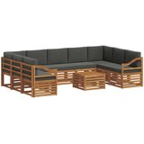  Set vanjskih sofa 10 kom. Prirodna i antracit | shoptok.hr