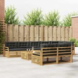  Set vanjskih sofa 9 kom. Bijela i antracit Poliester | shoptok.hr