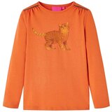  Dječja majica s dugim rukavima tamnonarančasta 140 | shoptok.hr