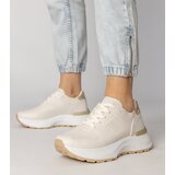 Gemre Beige sports sneakers with a gold insert Lenkuta | Shoptok.si