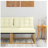 vidaXL Srednja sofa za van s jastukom Bijela 79 x 83 x 73 cm čelik - Bijela i krem 1x srednji | shoptok.hr
