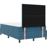 Box Postelja s vzmetnico Temno modra 120x200 cm Žamet, (22052184) | Shoptok.si