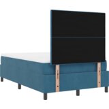 Box Spring Krevet s Madracem Tamno Plave Boje 120x200 cm Baršun | shoptok.hr