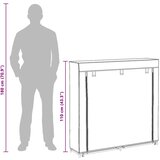 Ormarić za Cipele s Pokrovom od Tkanine 115 x 28 x 110 cm Crni | shoptok.hr
