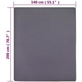  Plahte s gumicom od žerseja 2 kom antracit 140 x 200 cm pamučne | shoptok.hr