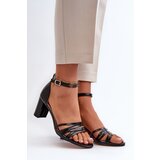EVENTO Black Sandals with Straps Enitia | shoptok.hr