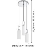 Eglo 390128 - visilica na kablu majana 3xE27/40W/230V sjajni hrom | Eponuda.com